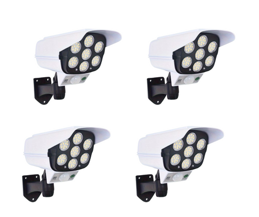 4 FAKE-CAMÉRAS DE SÉCURITÉ PROJECTEUR LED